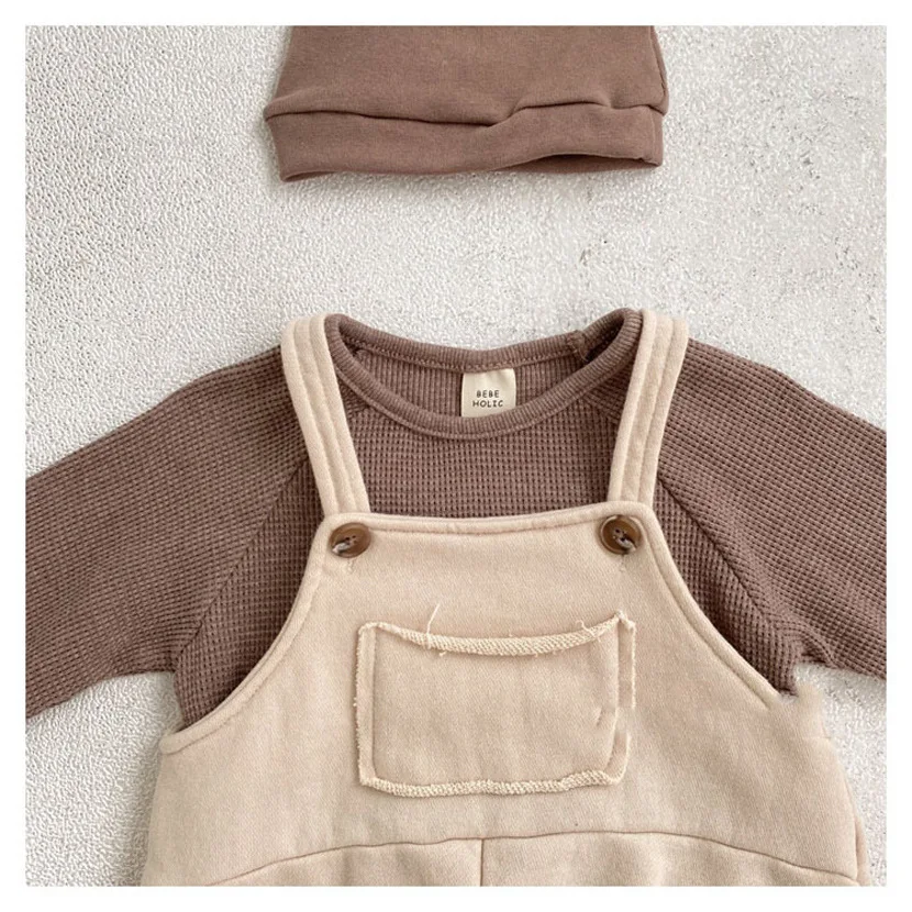 Комбинезон детский без рукавов с футболкой длинным рукавом осень 2021 | Детская