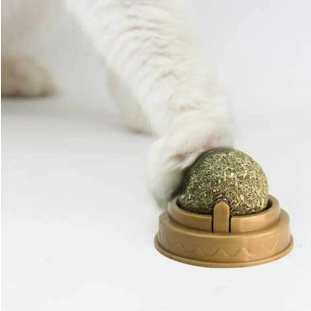 4 шт. кошачий лижет мяч натуральная кошачья мята настенный шарик игрушка кошка