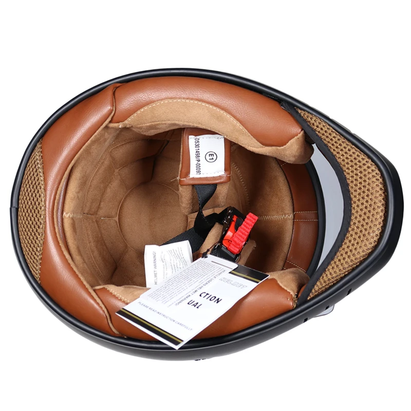 Мотоциклетный шлем Tommy на все лицо винтажный для мотоцикла чоппера Ретро