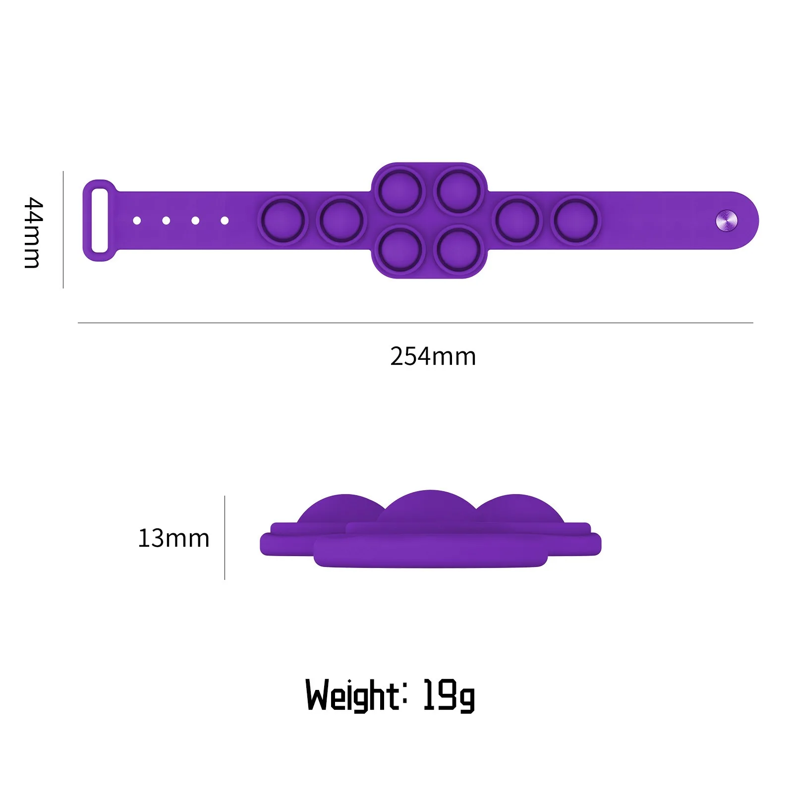 

Silicone Mini Simple Dimples Sensory Fidget Toys Bracelet Decompression Antistress Hand Press Bubble Push it Toys for Adult Kids