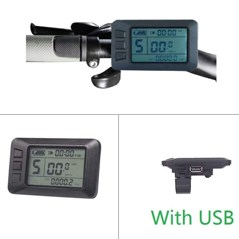 

Electric Bicycle with USB Plug KT-LCD7 Intelligent Display E-Bike LCD Control Panel Waterproof Accessories