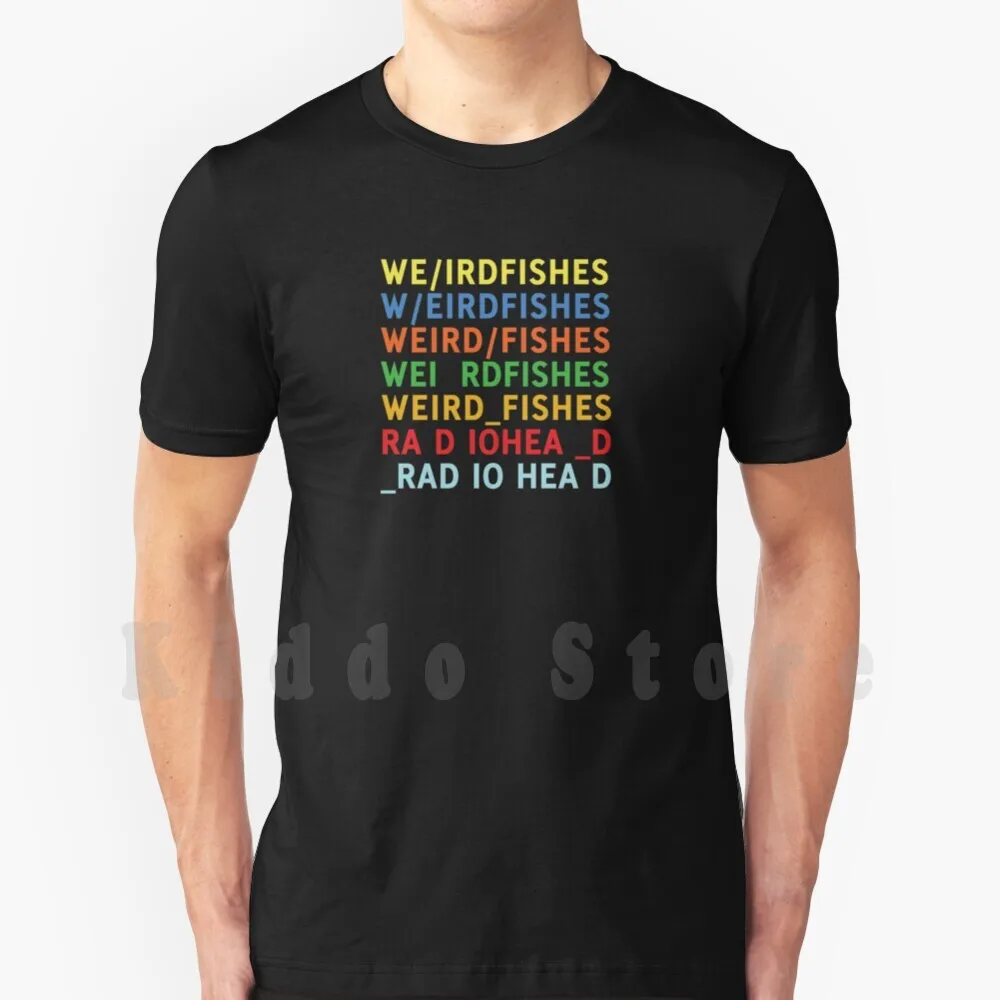 Camiseta de algodón para hombres, camisa con estampado de peces irregulares, Arpeggi ( Radiohead ) In Rainbows, geniales, Diy