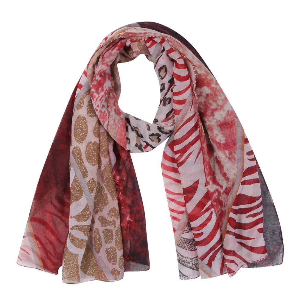 2019 Новая женская шаль Парижская пряжа Весна Осень Леопардовый принт шарфы Шарф