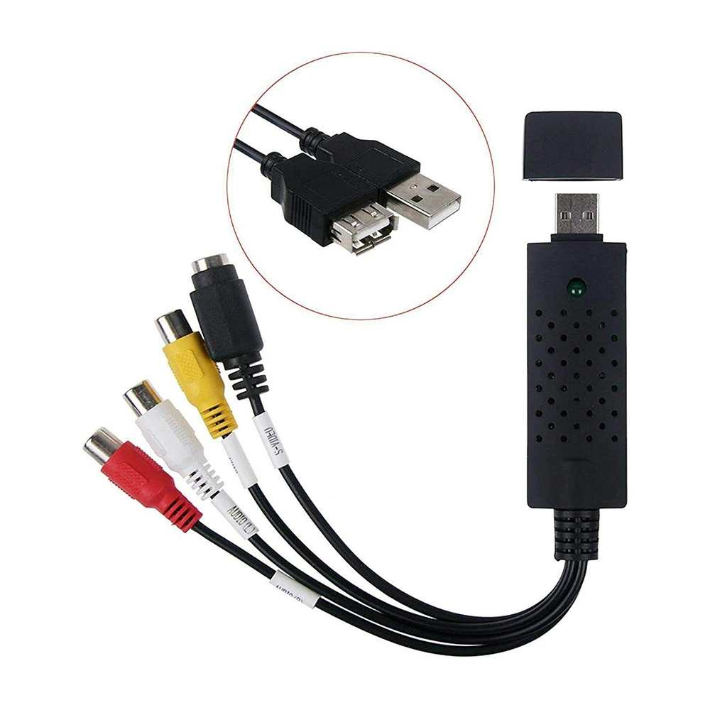 Портативный и простой в установке адаптер USB 2 0 для захвата аудио видео от VHS к