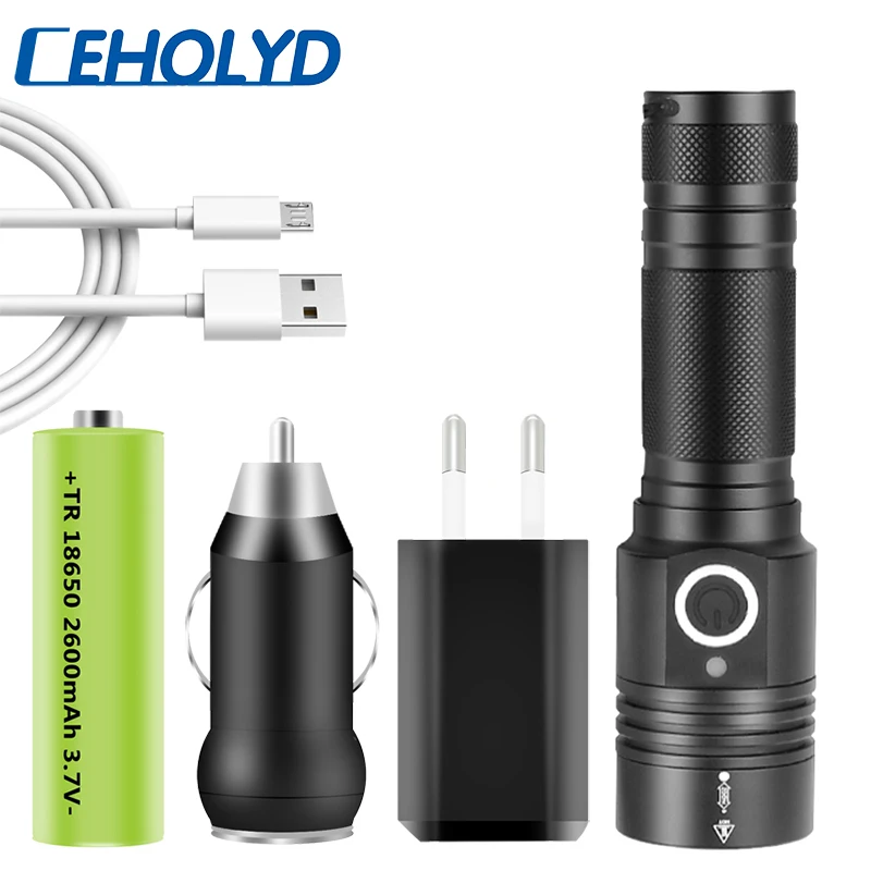 XHP50.2 4 ядерная бактерицидная лампа UVC Светодиодный фонарик USB аккумуляторная