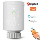 Смарт-привод радиатора Tuya Zigbee 3,0, программируемый термостатический клапан, регулятор температуры, термостат радиатора