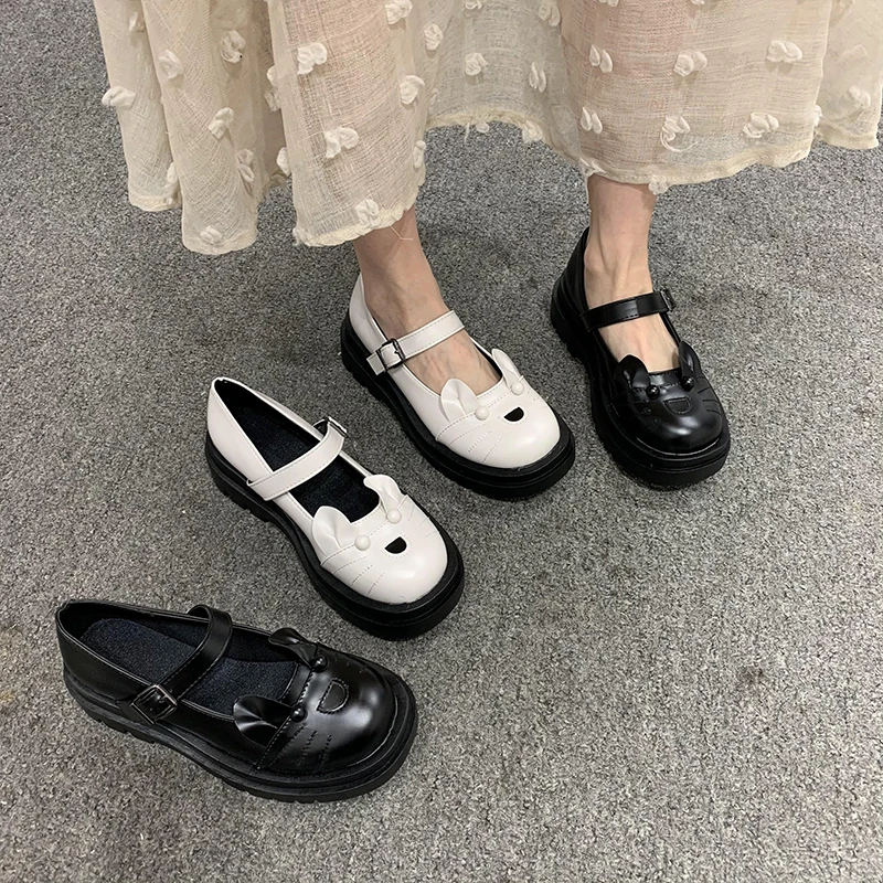 

Spring And Summer New Cute Japanese JK Small Leather Shoes All-Match Shallow Mouth Mary Jane Women's Shoes