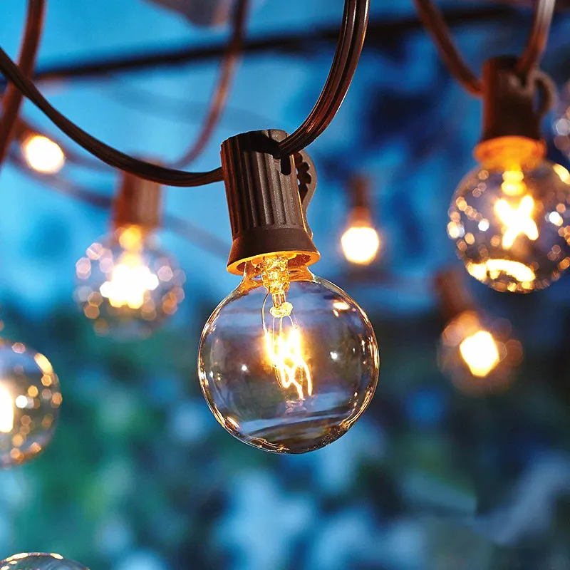 

Indoor and outdoor courtyard decorative lamp string colored lamp supplies European standard E12 base G40 glass bulb