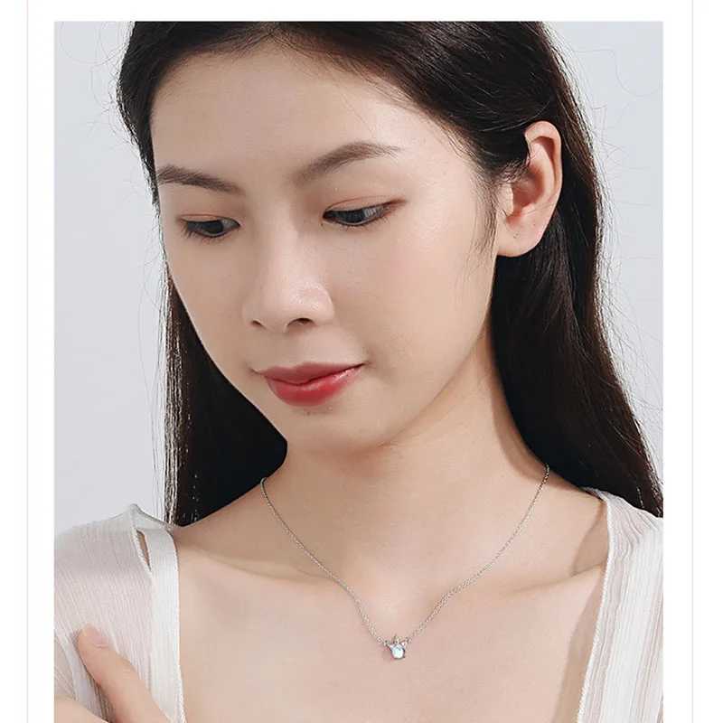 MEETSOFT посеребренное ожерелье с кулоном Минималистичная градиентная цепочка до