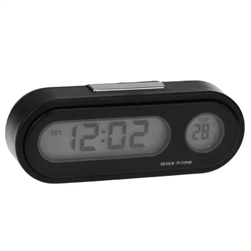 

2-In-1 Auto Car Electronic Clock Luminous Thermometer Led Digital Display Mini Portable Dashboard Clock Car Accessories
