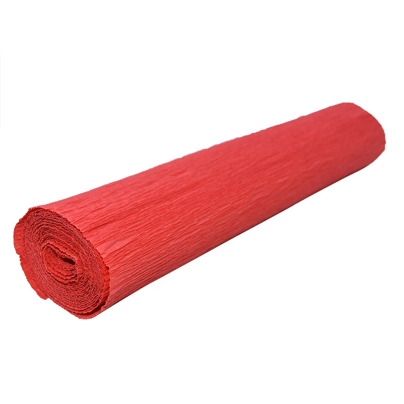red 250*50 см декоративное оригами сморщенное Креповое бумажное ремесло, ручная работа цветок сделать упаковку сложить Скрапбукинг Вечерние Декорации - Цвет: red