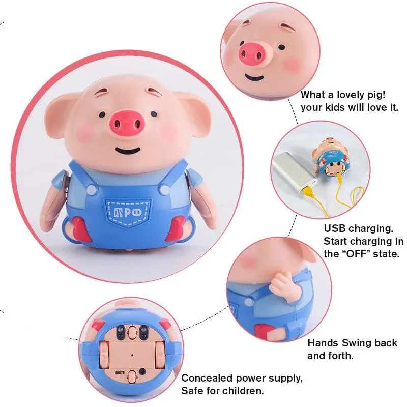 

Educational Pen Inductive Toy Pig Christmas Toy Follow Any Drawn Line Pen Inductive Cute Pig SEC88