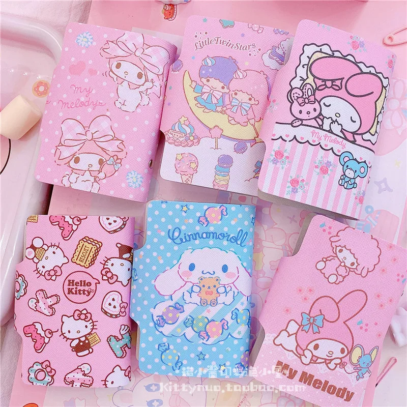 1 шт. прекрасный мультфильм Мелодия Cinnamoroll кредитный держатель для карт для женщин дорожные карты Кошелек из искусственной кожи Пряжка Бизнес ID держатель для карт s
