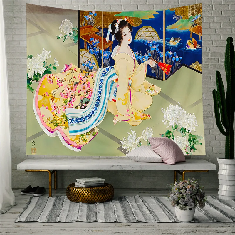 Тканевый декоративный гобелен подвесная картина в японском стиле настенный фон