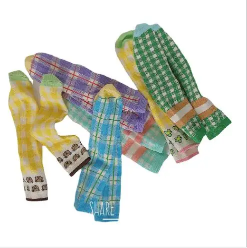 

1-12 Year Children's Girls Candy Color Plaid Socks Fashion Printed Children's Socks