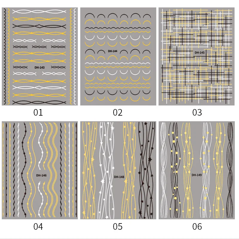 

3d Nail Sticker Curve Stripe Lines Nails Stickers French Line Sticker Adhesive Striping Nail Art Stickers Decals Nail Decoration