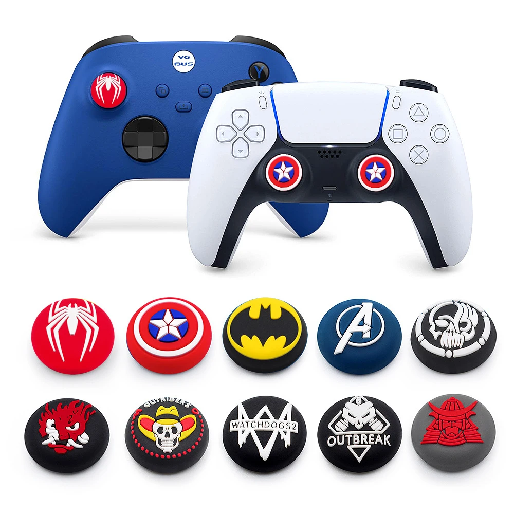 

Marvel Legends Silicone Thumb Stick Grip Cap Joystick Cover for Playstation PS2 3 4 5 Xbox Thumbstick Controller Accessories Toy