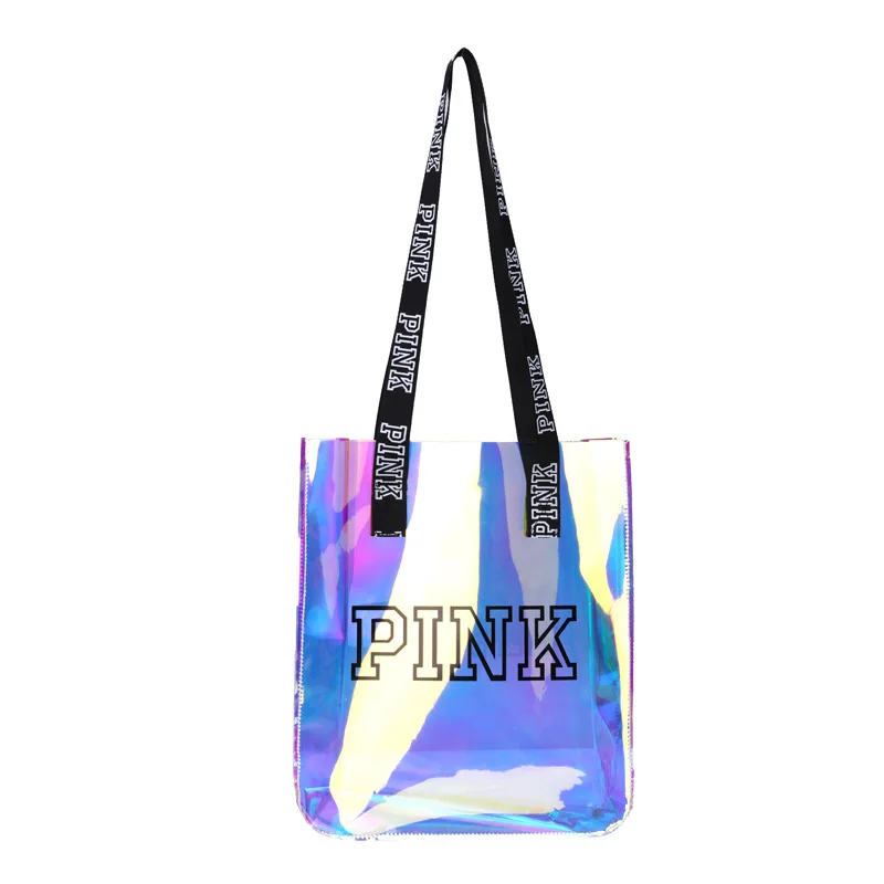 Holographic Tote Bag Designer Casual Shoulder Bags for Women PVC Waterproof Handbags for Women