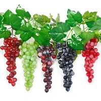 3pcsset artificial grapes fake grapes clusters garden diy for home kitchen fruit party 243660heads simulation plants decor