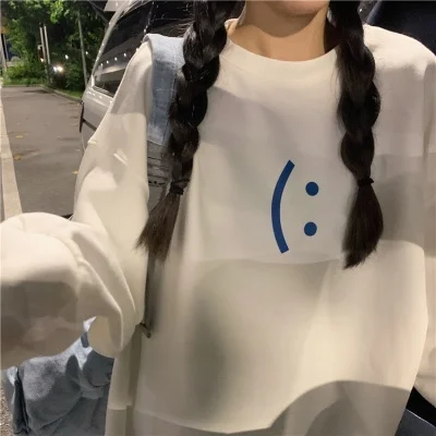 

White Round Neck Sweaters Women's Clothing Spring and Autumn Thin New