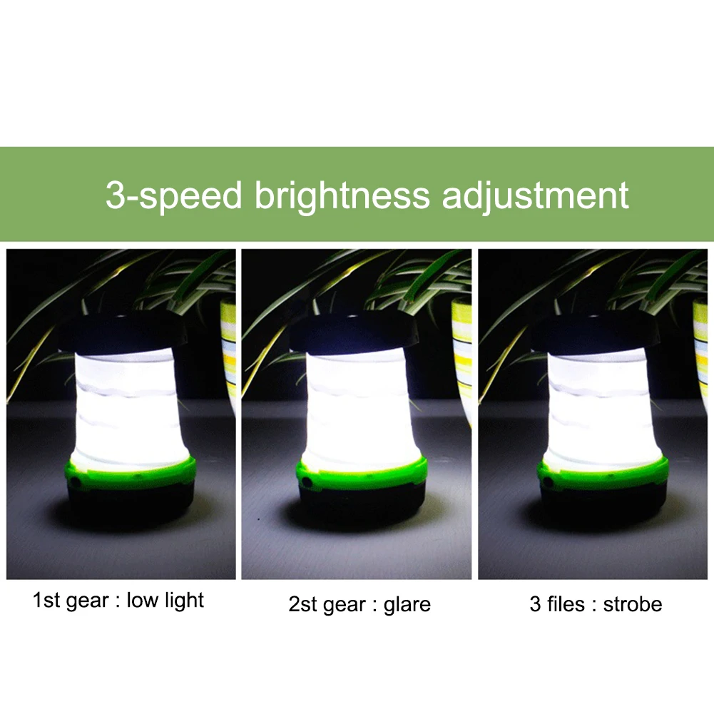 Fortable Outdoor Flashlight Retractable LED Camping Light Lantern Torch Tent Lamp with Foldable Hook For Emergency | Спорт и