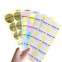 1000pcs wholesale thank you stickers labels stationery aluminum gold white plain silver waterproof reflective label sealing 35mm
