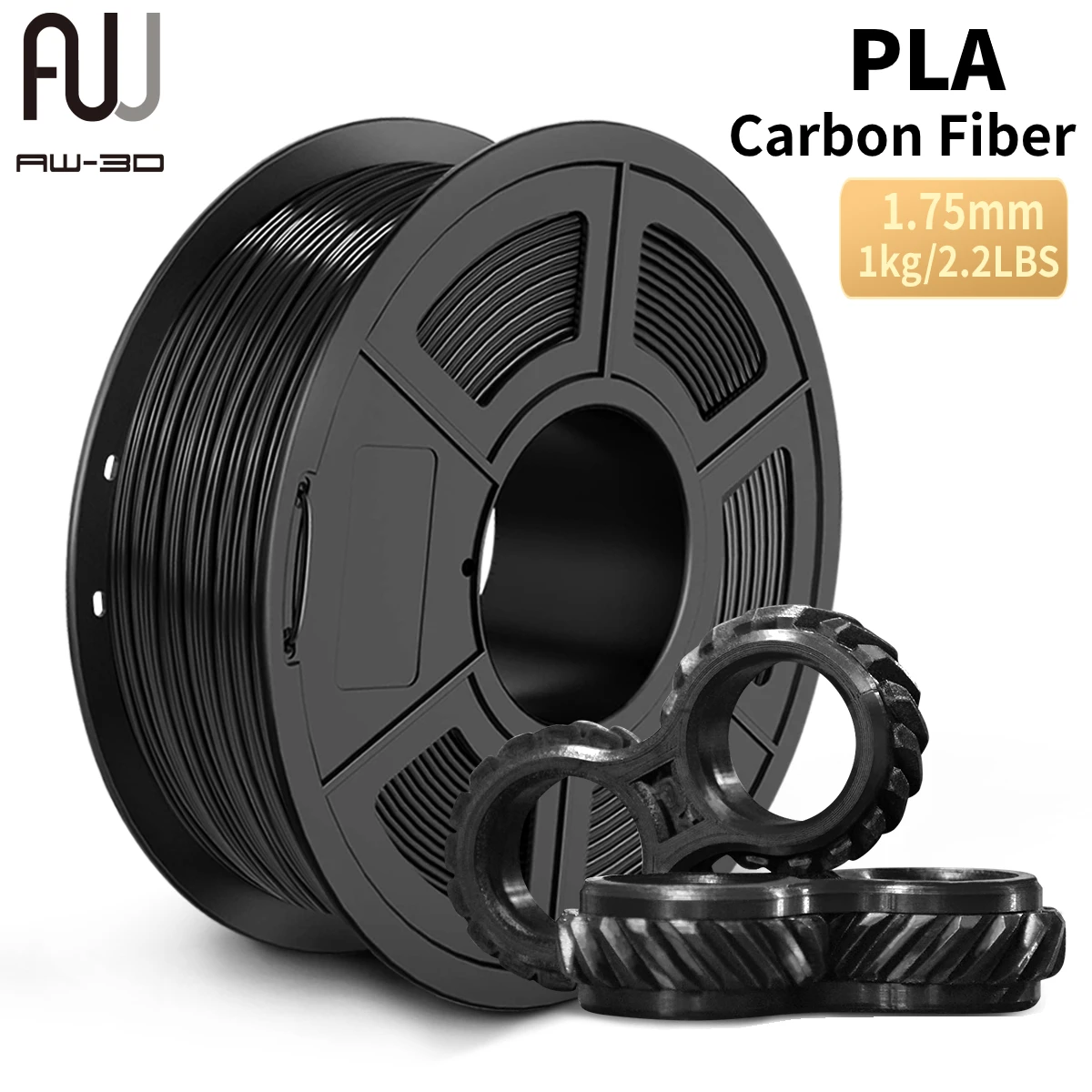 Нить PLA из углеродного волокна 3D FDM принтер аналогичная металлическая текстура 1