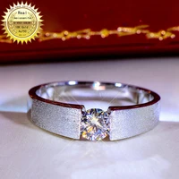 10K goldr ring 1ct D VVS moissanite men ring EngagementWedding Jewellery with certificate 005