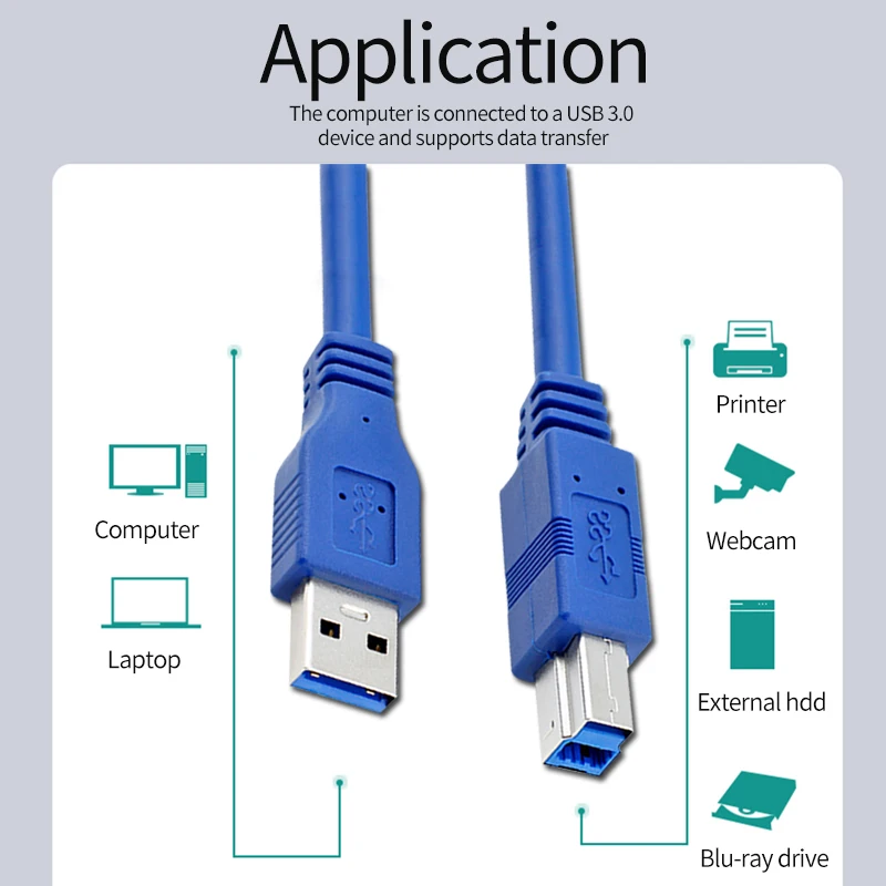 USB 3 0 кабель для принтера Быстрая Зарядка синхронизация данных Кабель передачи