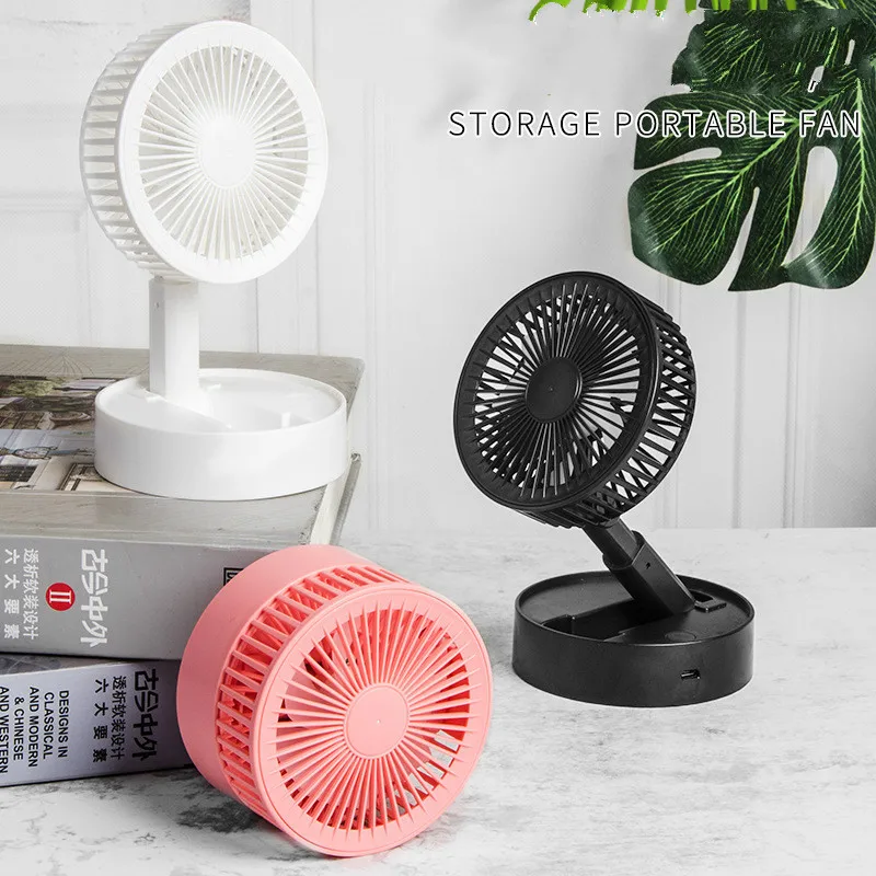 

New USB Charging Handheld Small Fan Portable Outdoor Mini Creative Desktop Office Folding Telescopic Fan