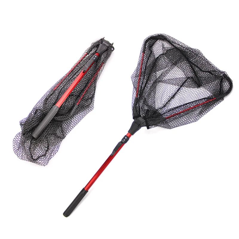 

Aluminum Alloy 80cm Retractable Fishing Net Telescoping Foldable Landing Net Triangular Durable Fishing Net Fishing Accessorie