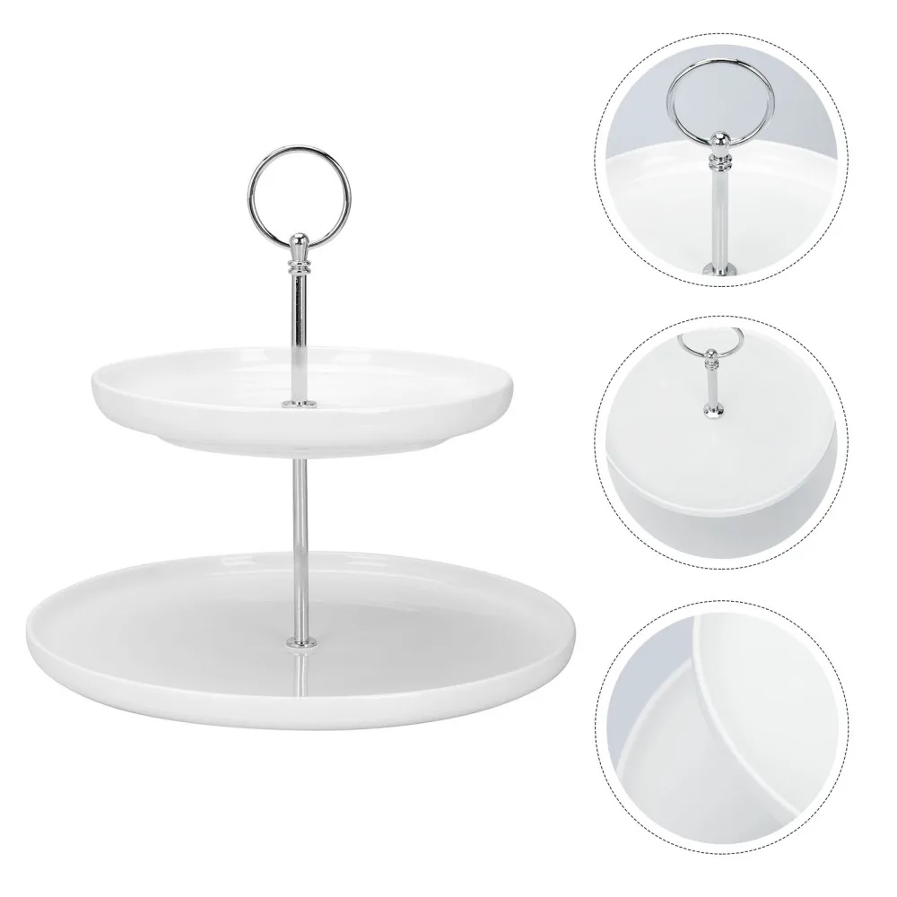 

1pc European Style Fruit Storage Tray Snacks Plate Double-layer Food Plate