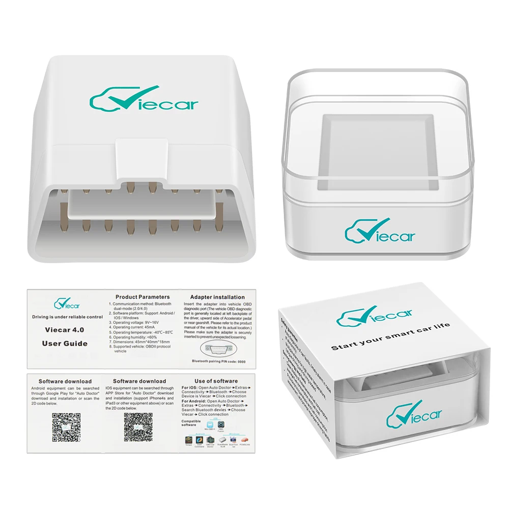 ELM 327 V1.5 адаптер Viecar для OBD2 Bluetooth 4 0 elm327 PIC18F25K80 IOS/Android OBD Авто диагностический сканер