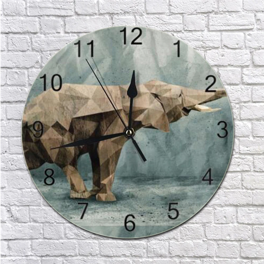 Круглые Настенные часы с цифрами в виде слона 25 см|Настенные часы| |