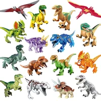 jurassic dinosaurs world park set building blocks t rex stegosaurus indominus rex raptor dino figures bricks toys gifts for kids