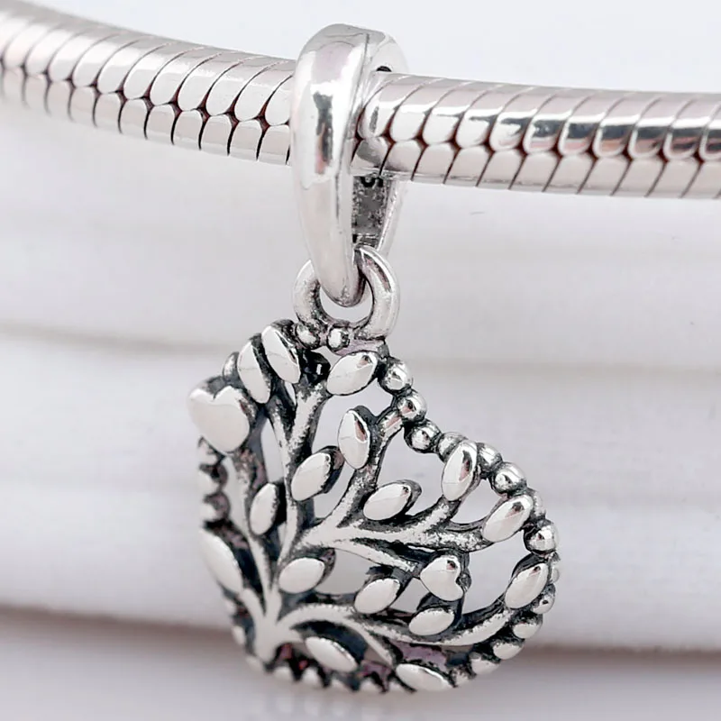 Оригинальные ажурные подвески в виде сердца цветущего дерева и листьев подходят