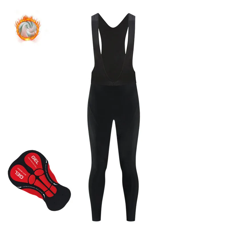 

Новинка, черные штаны 5D с гелевыми вставками, зимние длинные брюки-комбинезон для велоспорта, теплые флисовые мужские брюки для горного вел...