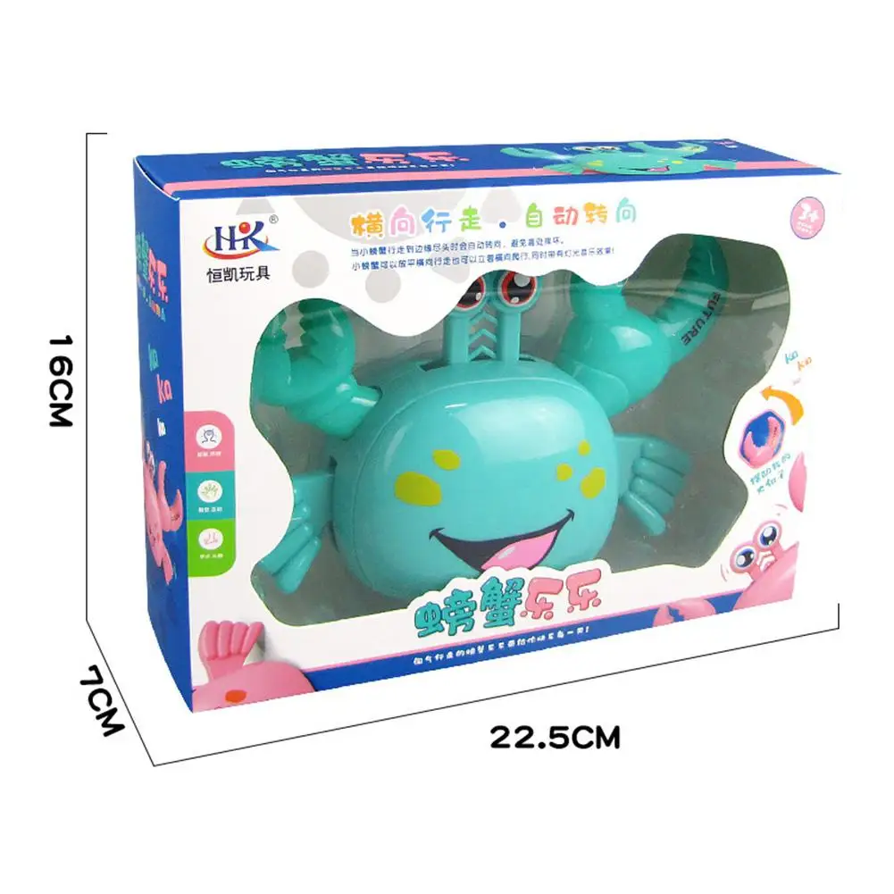 

360 Degree Walking Cartoon Electric Crab with LED Music Educational Kids Toy Toddler Early Education Cognition Toys Gift