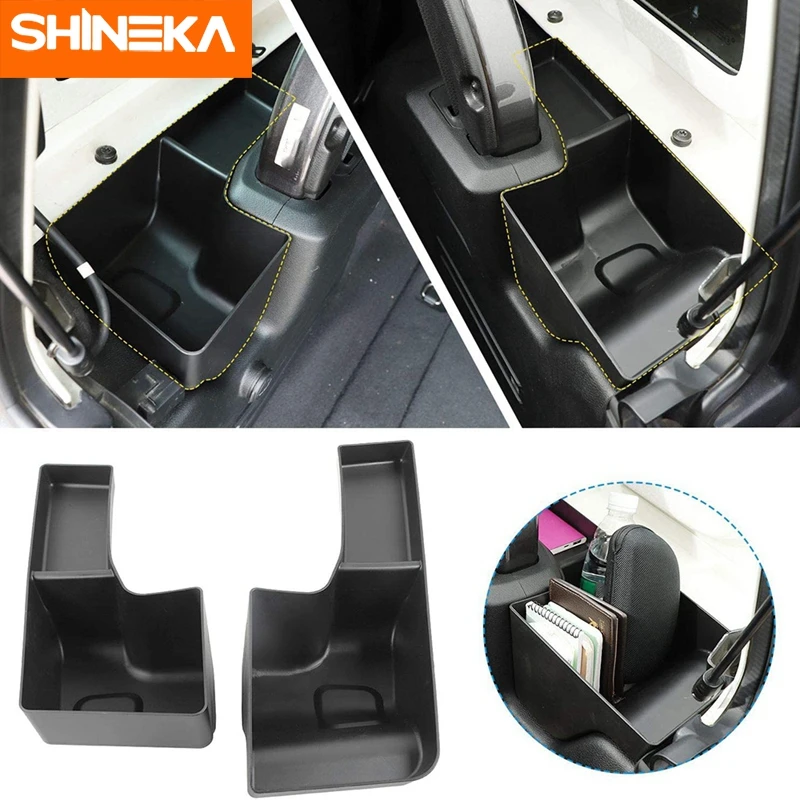 

SHINEKA Car Trunk Side Storage Box Organizer Cargo Tray 4 Door Accessories For Jeep Wrangler JL 2018 2019 2020 2021
