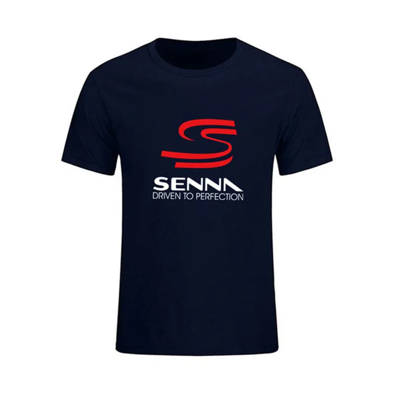 

New Men's T-Shirt Formula One World Champion Ayrton Senna Patterned Print Tees Car Cotton Tops Short Sleeve Clothing
