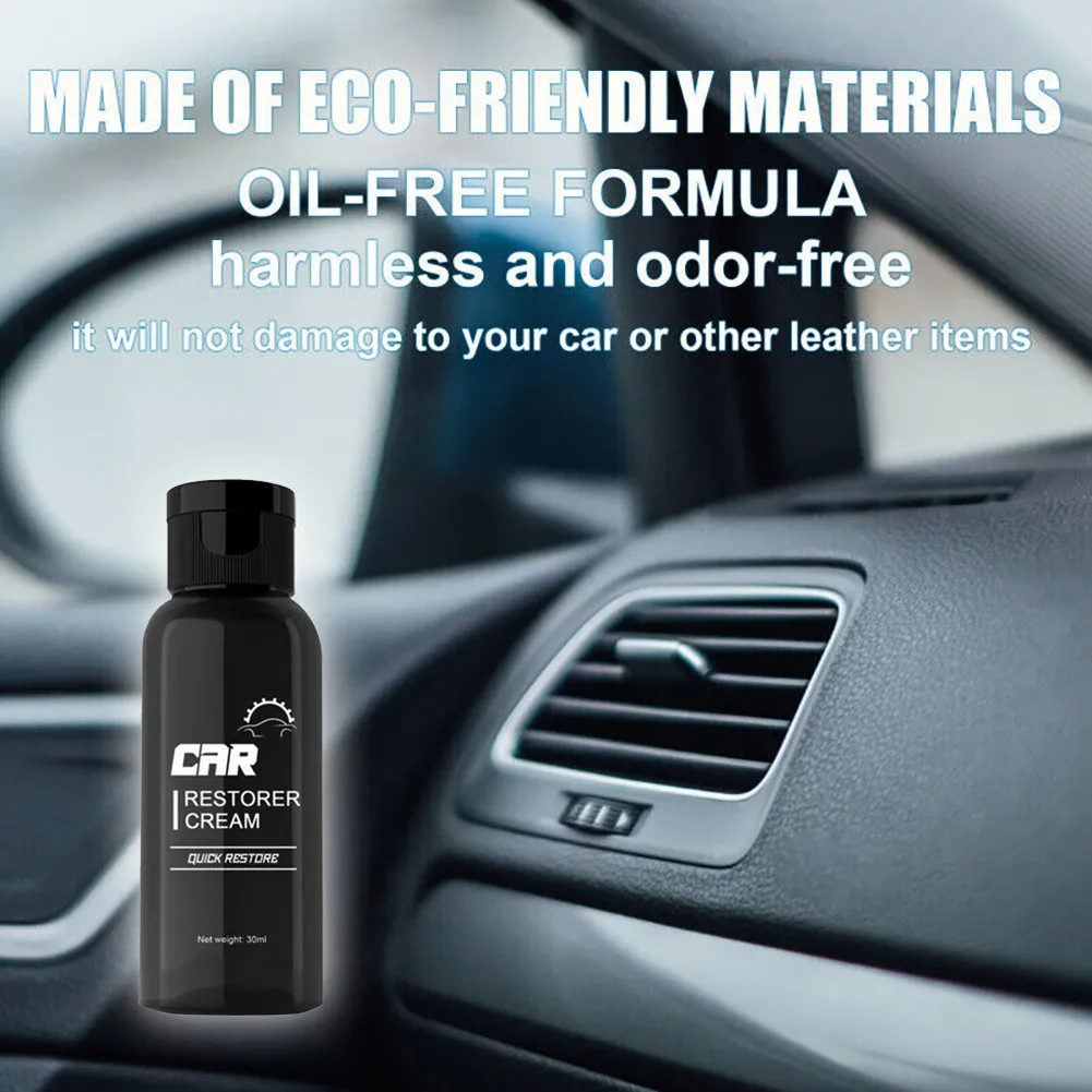 

30/50 ML Auto Leather&Plastic Refurbishment Paste-Car Restorer Cream Quick Restore Leather Products Coats Sofa Renovation Cream