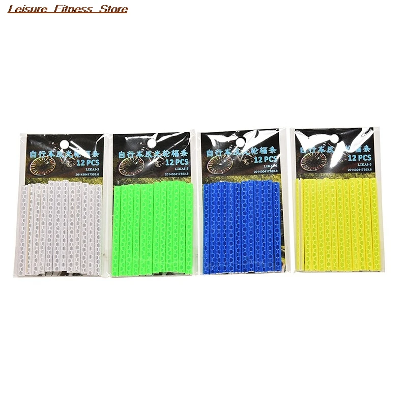 

12PCS Bicycle Bike Wheel Spoke Reflector Road Mountain Bike MTB Wheel Rim Reflective Spoke Mountain Warning Light Tube