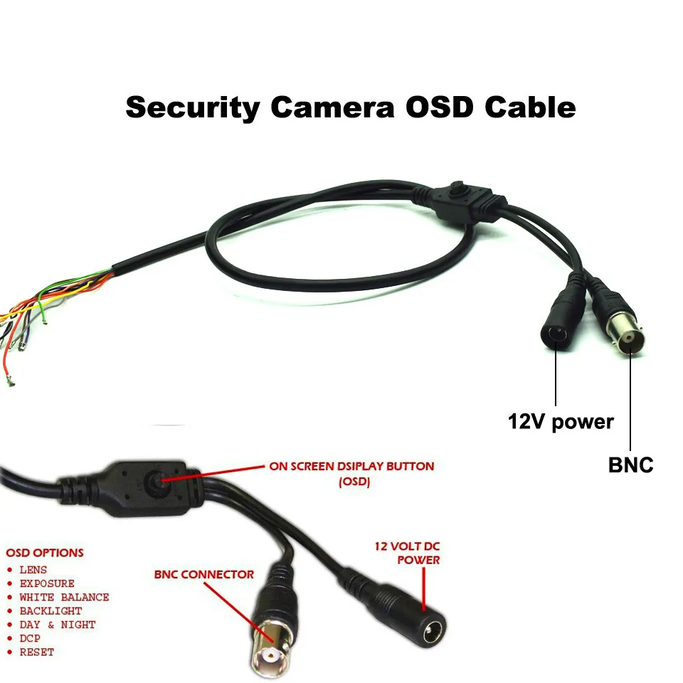 Кабель OSD для SONY EFFIO E camera или другой камеры поддерживает функцию AHD аналоговый