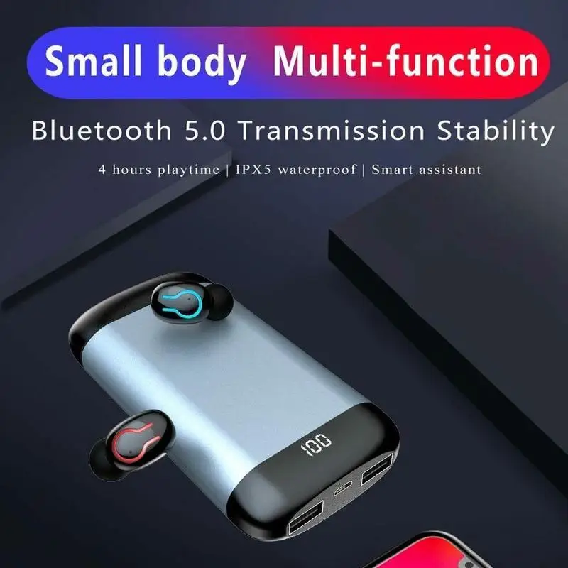 Беспроводные наушники HBQ Q66 TWS V5.0 Bluetooth 6D стереозвук с превосходным дисплеем