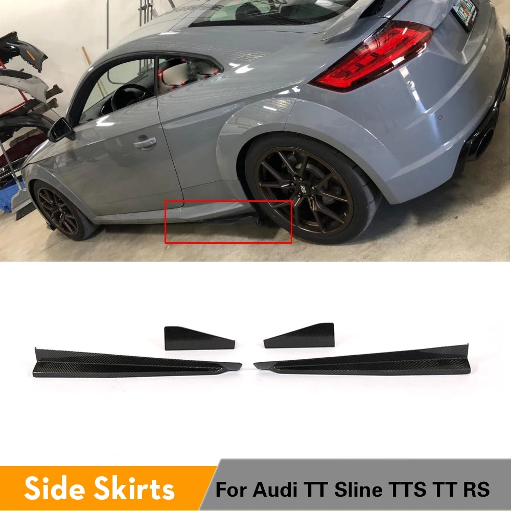 Для Audi TTS Line- боковые юбки углеродное волокно бампер губы бампер крышка фартук защита сплиттеры