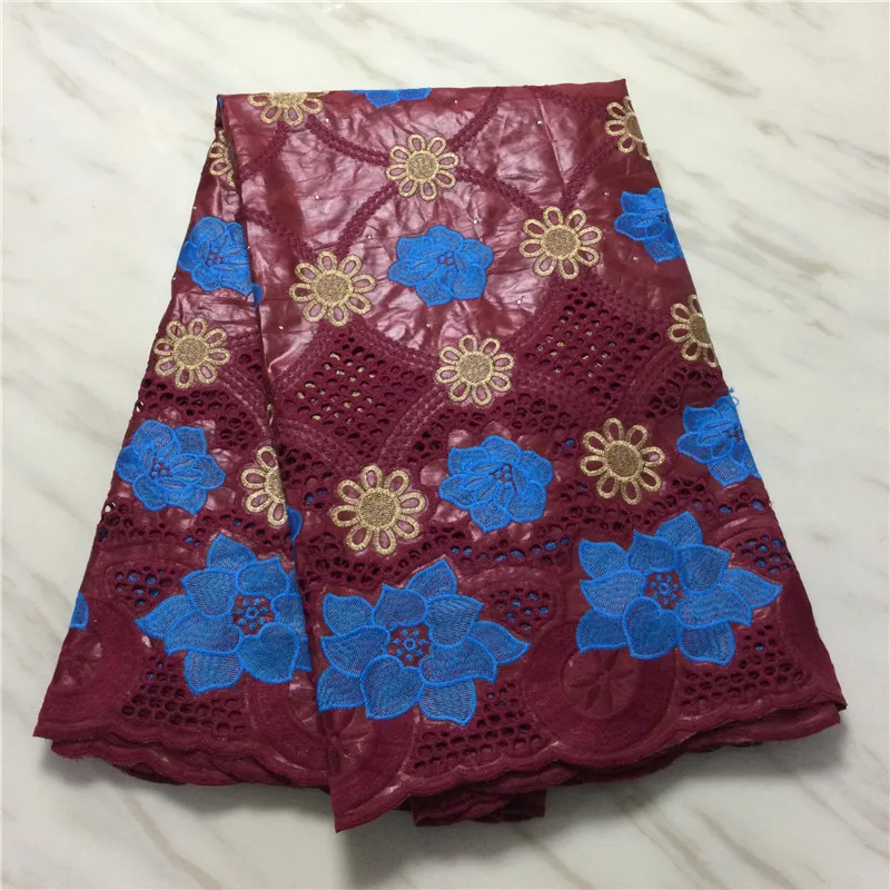 

African Bazin Riche Wiith Stones Punch Cotton Lace Fabric 2020 High Quality French Net Lace Fabrics For Wedding Party