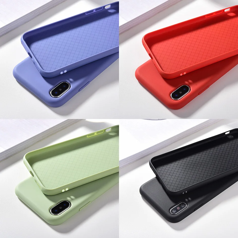 Модный Оригинальный чехол из жидкого силикона ярких цветов Ультратонкий для Apple