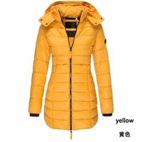 women parkas winter fashion hooded warm coat solid slim fit cotton padded puffer jacket female long parka jacket overcoat