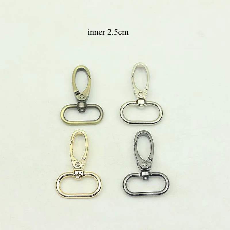 

30pcs 25mm Bags Strap Metal Buckles Lobster Swivel Carabiner 1inch Snap Hook Clasp Collar KeyChain DIY Bag Accessories