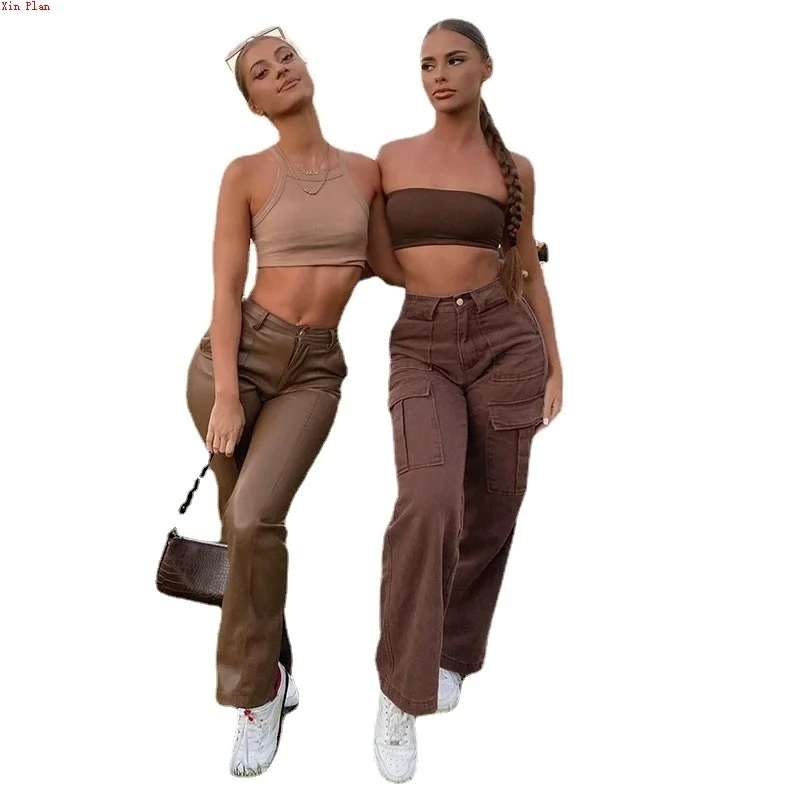 Women's Wide Pants Casual And Versatile High Waist Loose Fit Mid Jeans Causal Women | Женская одежда